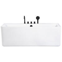 BADEWANNE 75x170x58 cm weiß Quatre - Weiß, Kunststoff (75/58/170cm) - Beliani