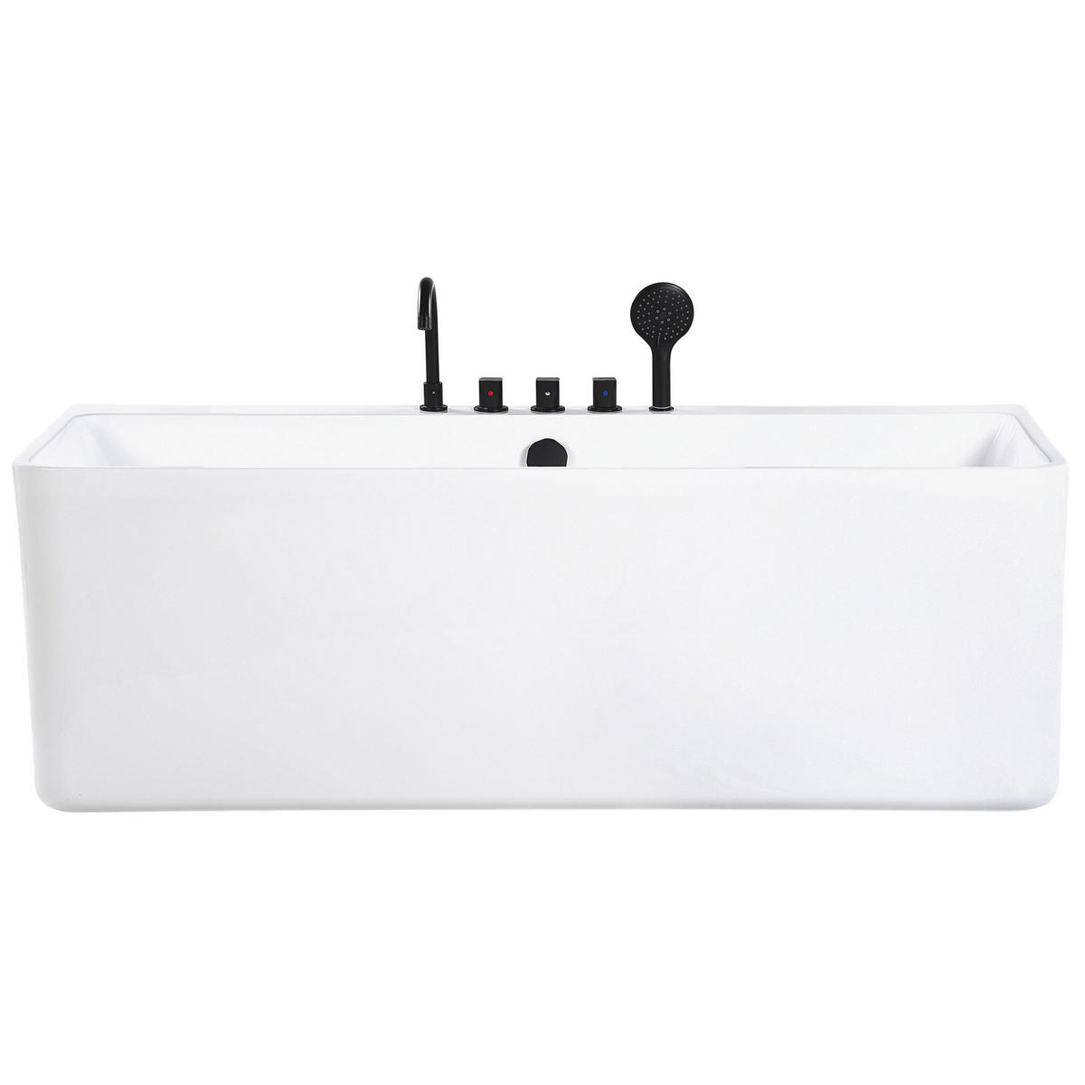 BADEWANNE 75x170x58 cm weiß Quatre - Weiß, Kunststoff (75/58/170cm) - Beliani