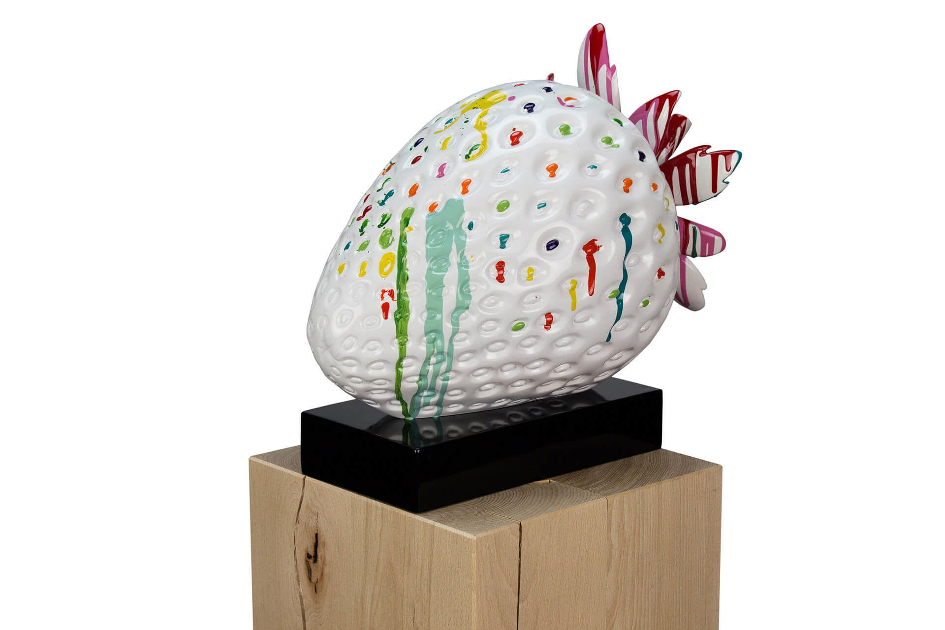 SKULPTUR Rosa 44/39 cm - Multicolor/Weiß, Stein (44/39/28cm) - KUNSTLOFT