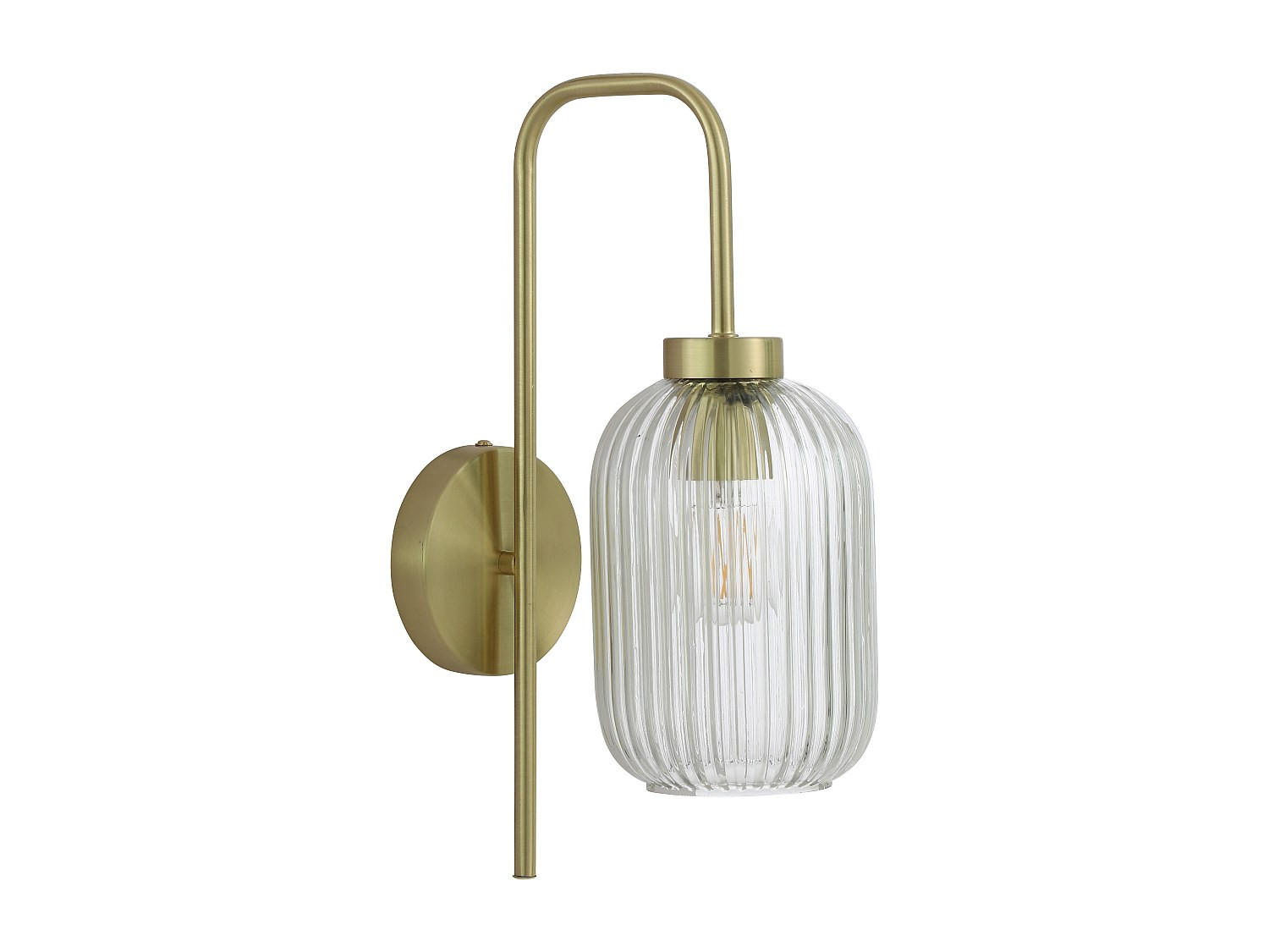 WANDLAMPE - 25 cm x 14 cm - metall - goldfarben Louxor - Goldfarben, Metall (25/41/14cm) - Vente-Unique