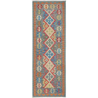 KELIM-LÄUFER handgewebt Gashgai Rot 242/84 cm Schurwolle - Rot, Textil (84/242cm) - Looma