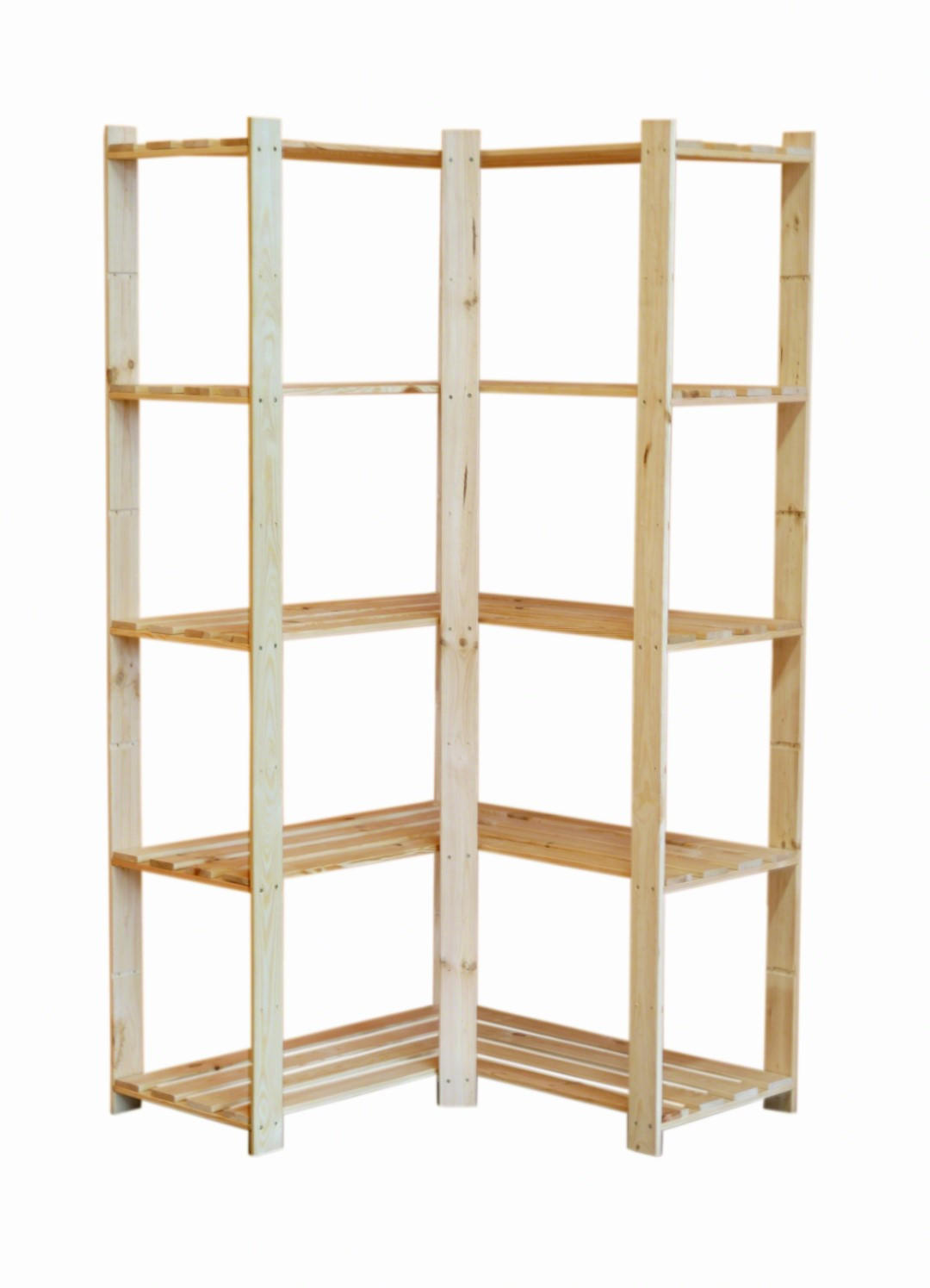 ECKREGAL PINEPEAK 170x85x38cm 5 Fachboden 1,2cm dickes Kiefernholz Natur - Naturfarben, Holz (85/170/38cm) - PROREGAL