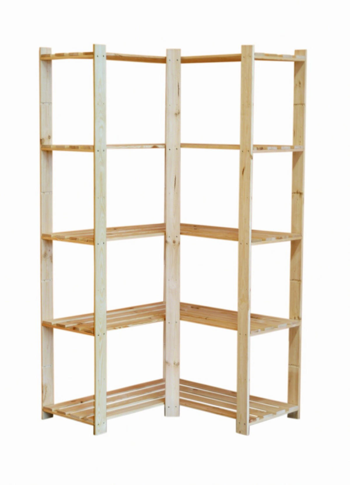 ECKREGAL PINEPEAK 170x85x38cm 5 Fachboden 1,2cm dickes Kiefernholz Natur - Naturfarben, Holz (85/170/38cm) - PROREGAL