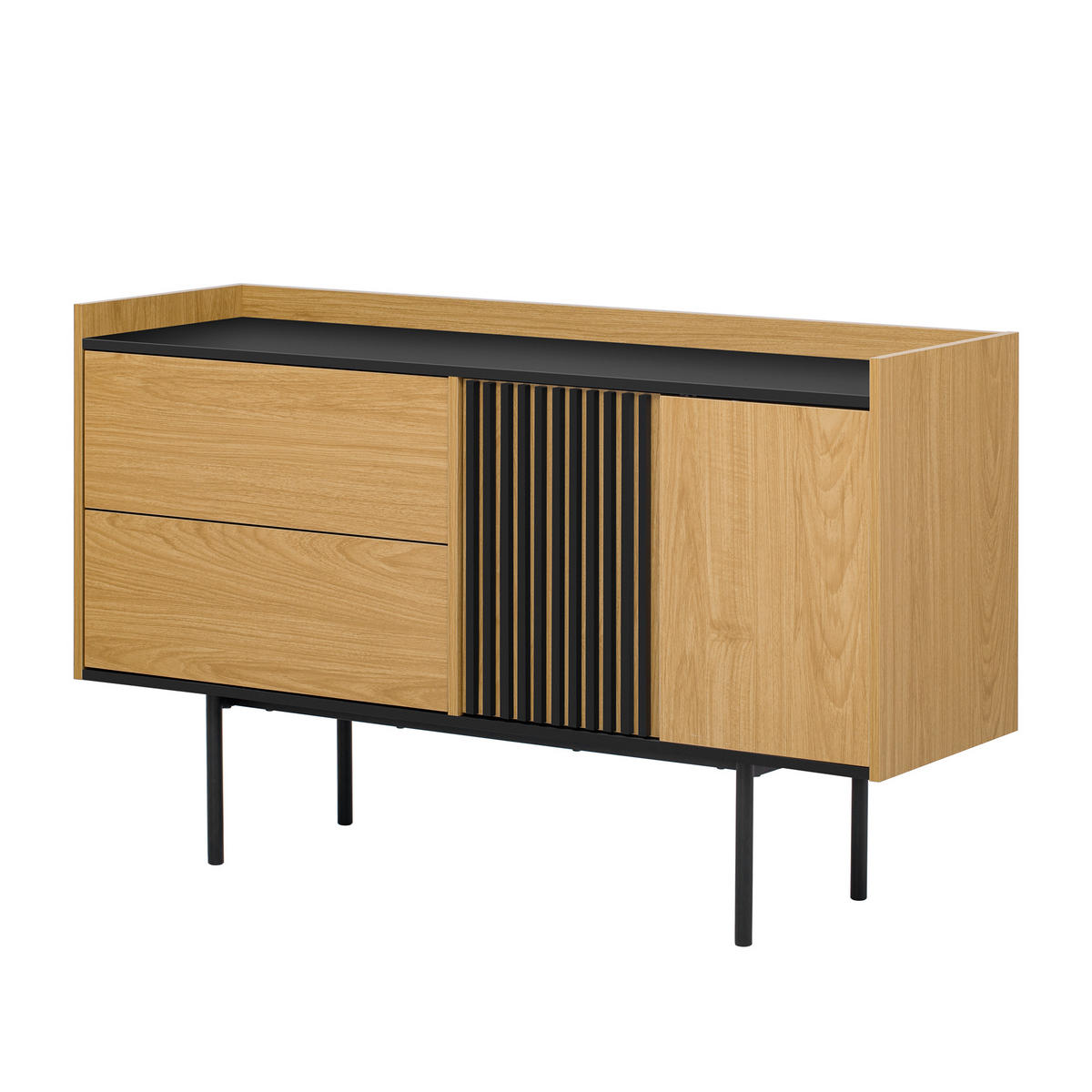 SIDEBOARD - und Schwarzholz 130/40/80.5 cm - Braun, Holzwerkstoff (40/80.5/130cm) - Urban Meuble
