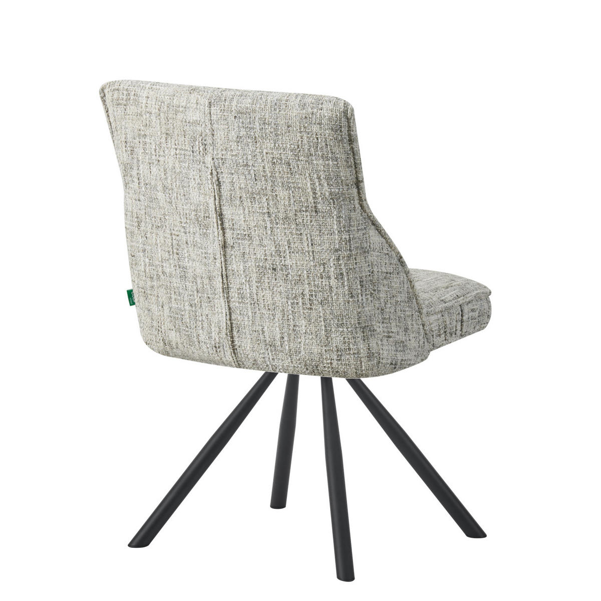 ESSZIMMERSTUHL SERINA 2er-Set - Hellgrau/Schwarz, Textil/Metall (49/83/62cm) - DUBI Möbel