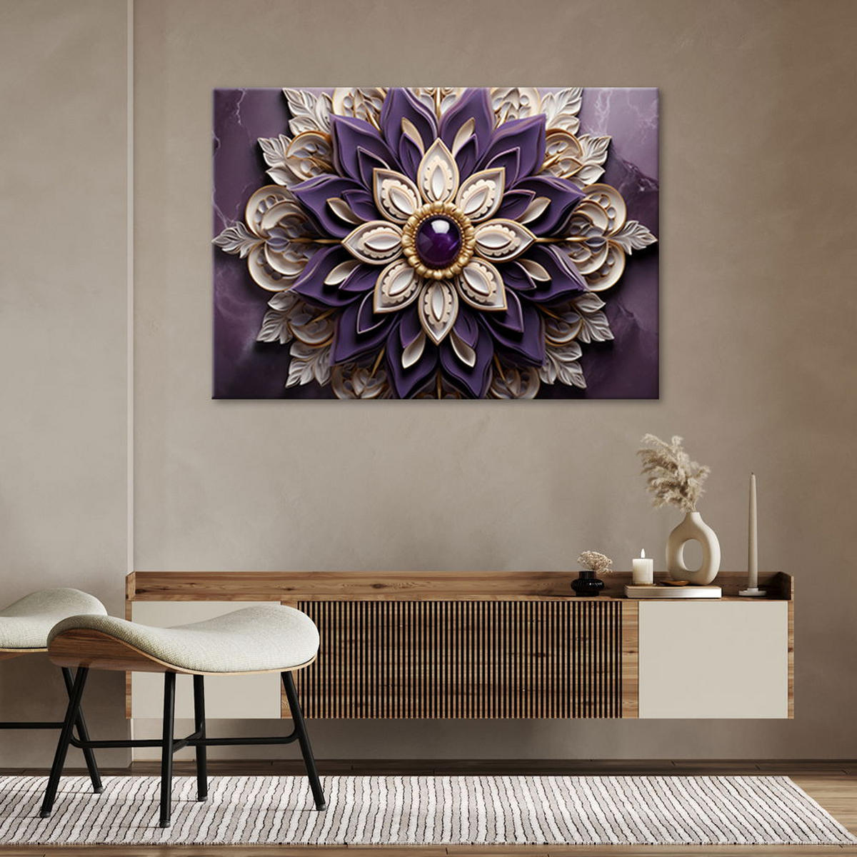 KUNSTDRUCK Lila 60/40 cm - Lila, Textil (60/40cm) - KUNSTLOFT