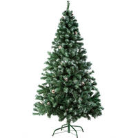 WEIHNACHTSBAUM ,inklusive Metallständer mit Kunststoffkappen,grün - Grün, Kunststoff (180cm) - tectake