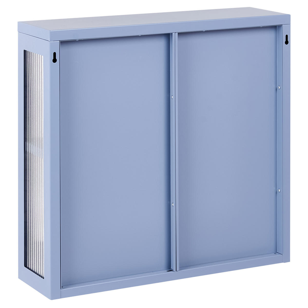 WANDSCHRANK 60 cm Metall Blau Harlyn - Blau, Metall (60/57/18cm) - Beliani