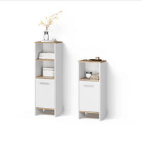 BADMÖBEL-SET Amalfi Weiß/Goldkraft Eiche 2 Teile - Honigeiche/Weiß, Holzwerkstoff (33.8/108.2/26.3cm) - Livinity®