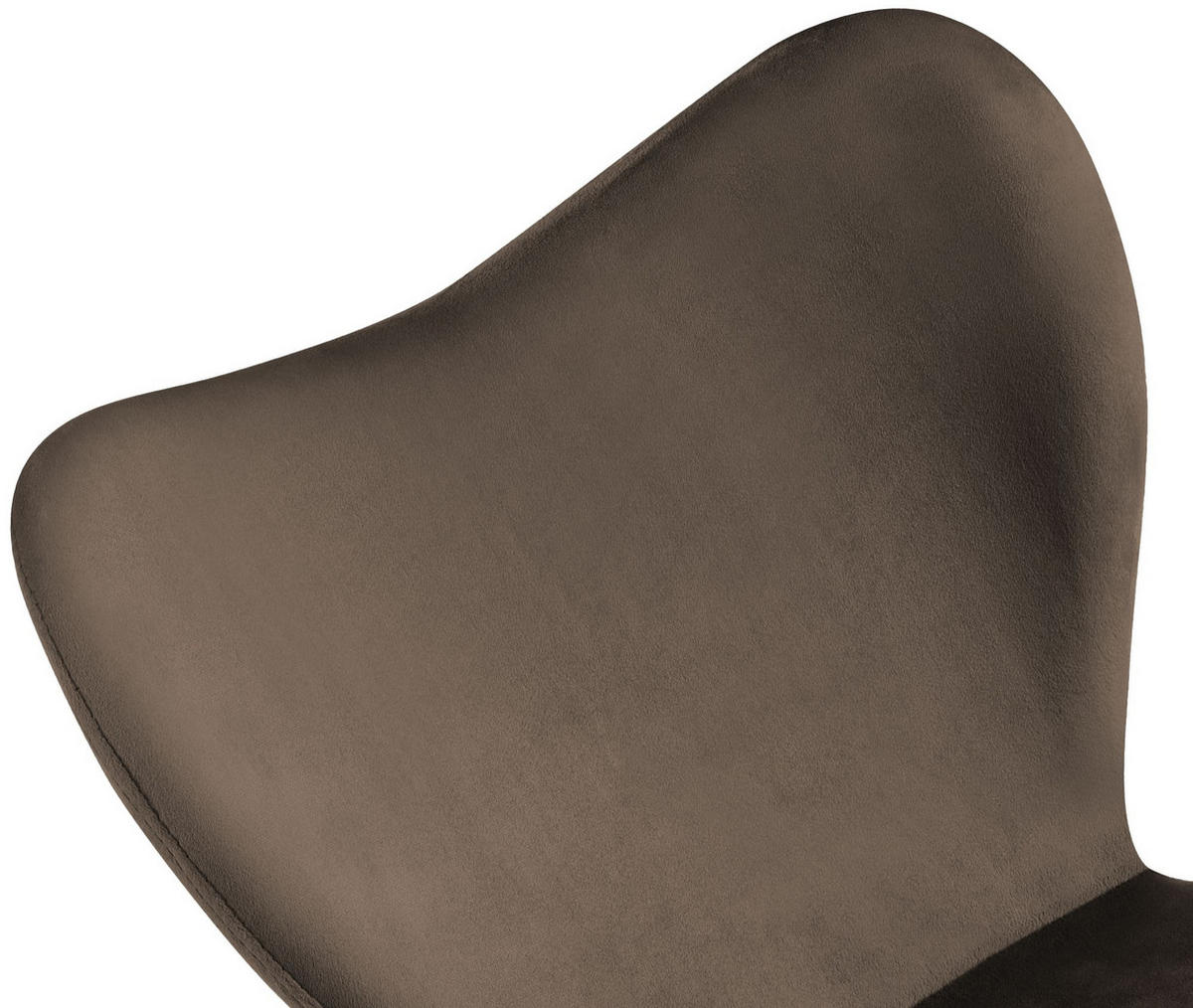 ESSZIMMERSTUHL Samt Braun - Schwarz/Braun, Textil/Metall (50/80/58cm) - CLP
