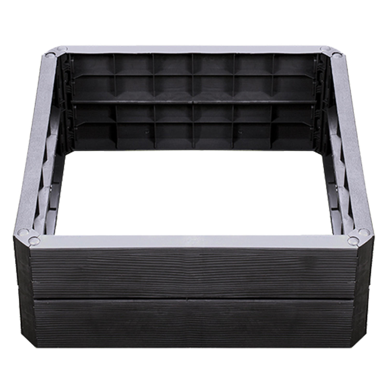 HOCHBEET S Hochbeet-System, 4 Paneele inkl. Verbinder - Braun, Kunststoff (60/25/60cm) - GARANTIA