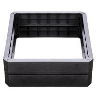 HOCHBEET S Hochbeet-System, 4 Paneele inkl. Verbinder - Braun, Kunststoff (60/25/60cm) - GARANTIA