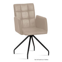 ARMLEHNSTUHL (6er-Set) Devina 52x91x60 Schwarz/Natur - Schwarz/Naturfarben, Kunststoff (60/91/52cm) - 58aufmkessel