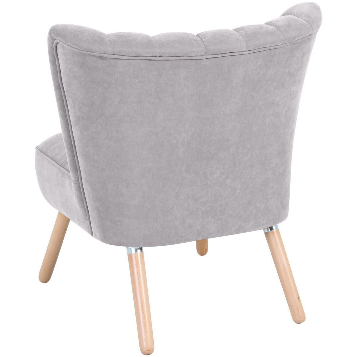 SESSEL Kadisha Bezug Velourstoff Buche natur / silber - Buchefarben/Silberfarben, Kunststoff (70/80/66cm) - 58aufmkessel