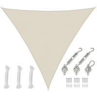 SONNENSEGEL Wasserdicht 500 cm Beige - Beige, Kunststoff (500/500cm) - Amanka