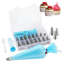 SPRITZBEUTEL Set mit 42 Teilen Edelstahl - Blau, Kunststoff (16.8/1/30.8cm)
