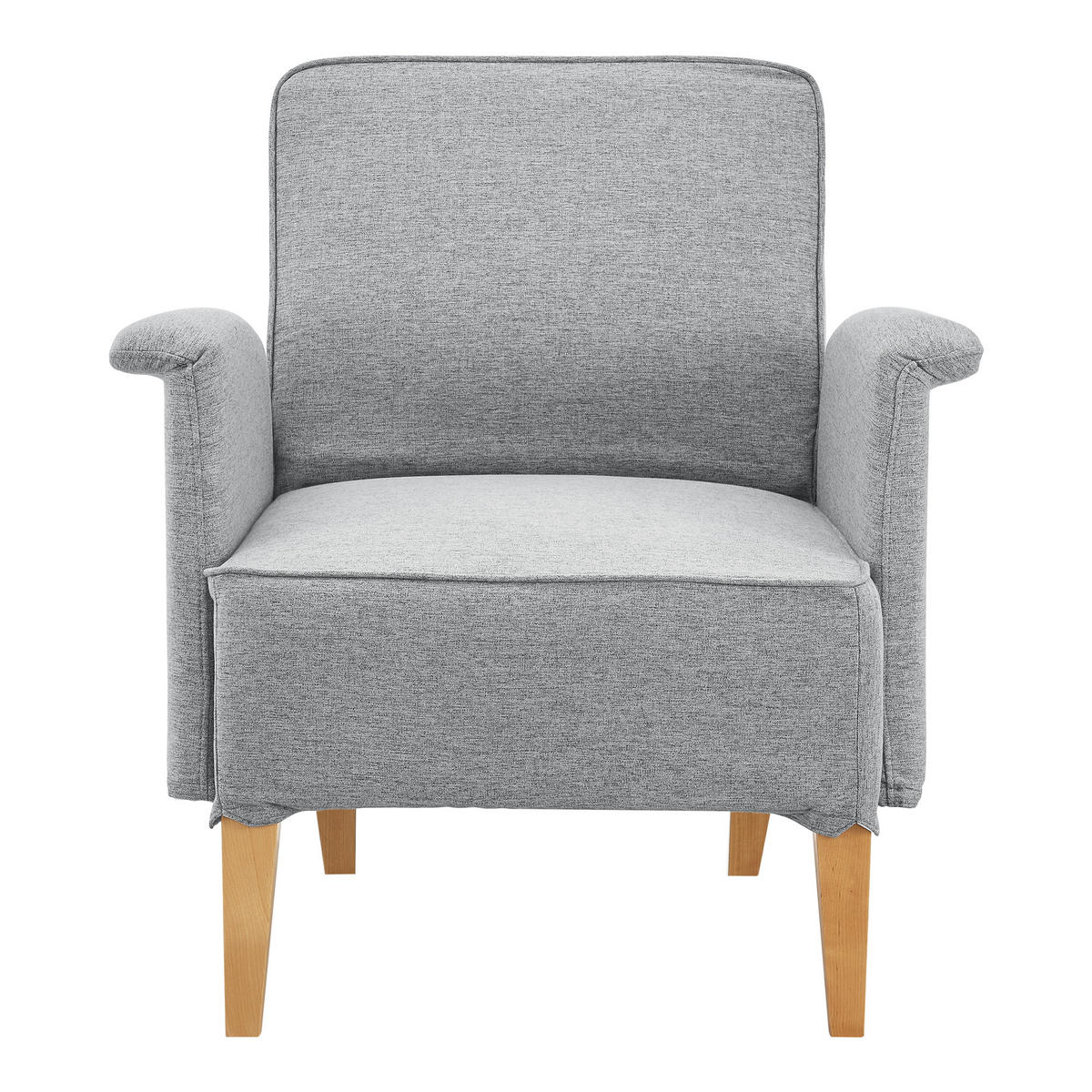 POLSTERSESSEL Diespeck Textil Hellgrau - Hellgrau, Textil (78.5/82/77cm) - [en.casa]