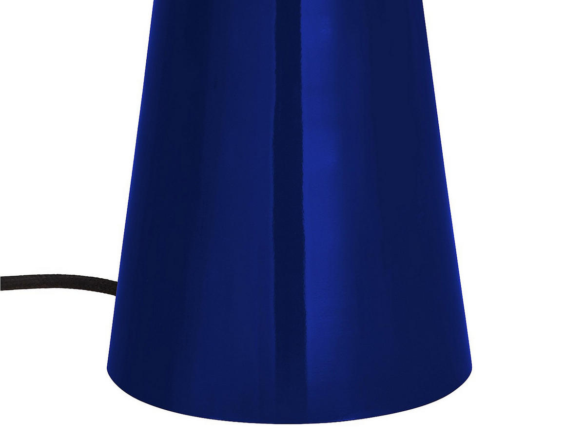 TISCHLAMPE - 39 cm x 39 cm - metall - blau Larkin - Blau, Metall (39/39/52cm) - Vente-Unique