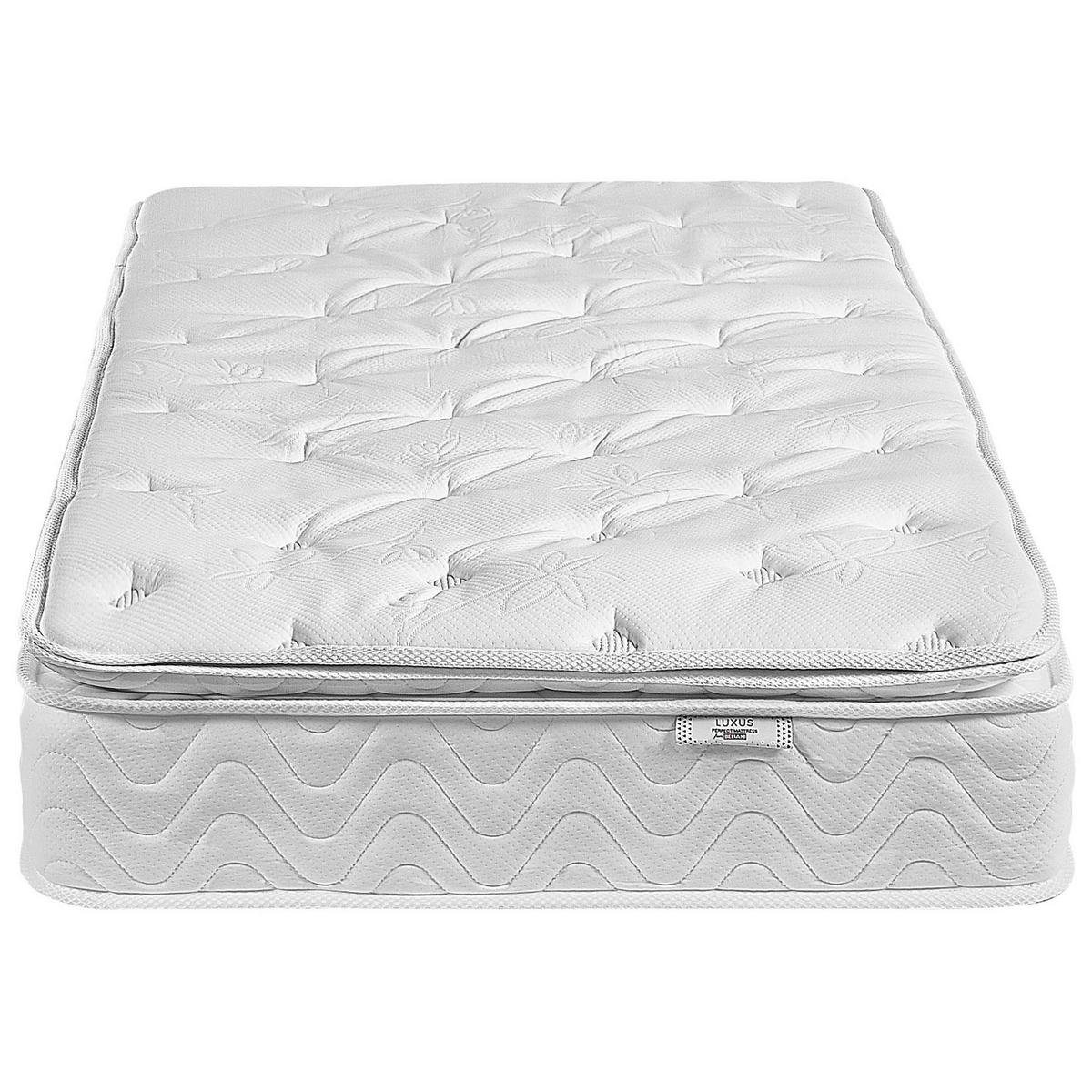 TASCHENFEDERKERNMATRATZE Memory Foam mittelfest 90/200/25 cm Luxus - Beige, Textil (90/200cm) - Beliani