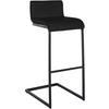 BARHOCKER Lederlook Schwarz - Schwarz, Textil/Metall (40/96/50cm) - CLP