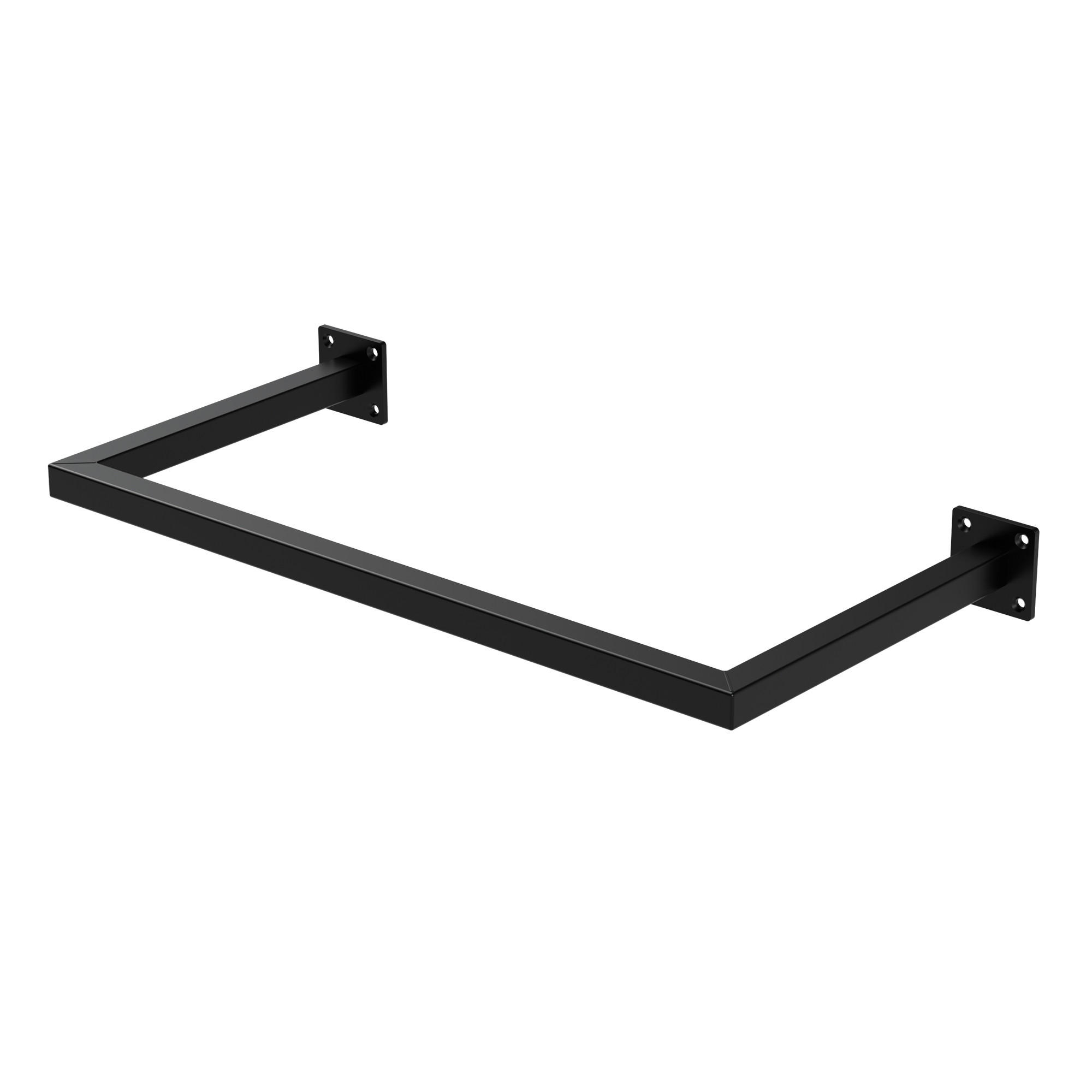 ML-DESIGN VĚŠÁK obdélníkový, výška 30 cm x šířka 60 cm, černý, z oceli, ve tvaru písmene U