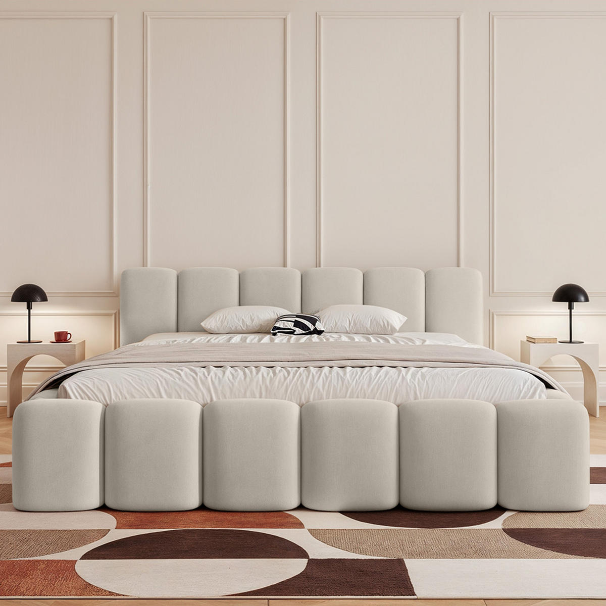 POLSTERBETT KILONIA 180x200 cm, Creme - Creme, Textil (200/180cm) - Fedve