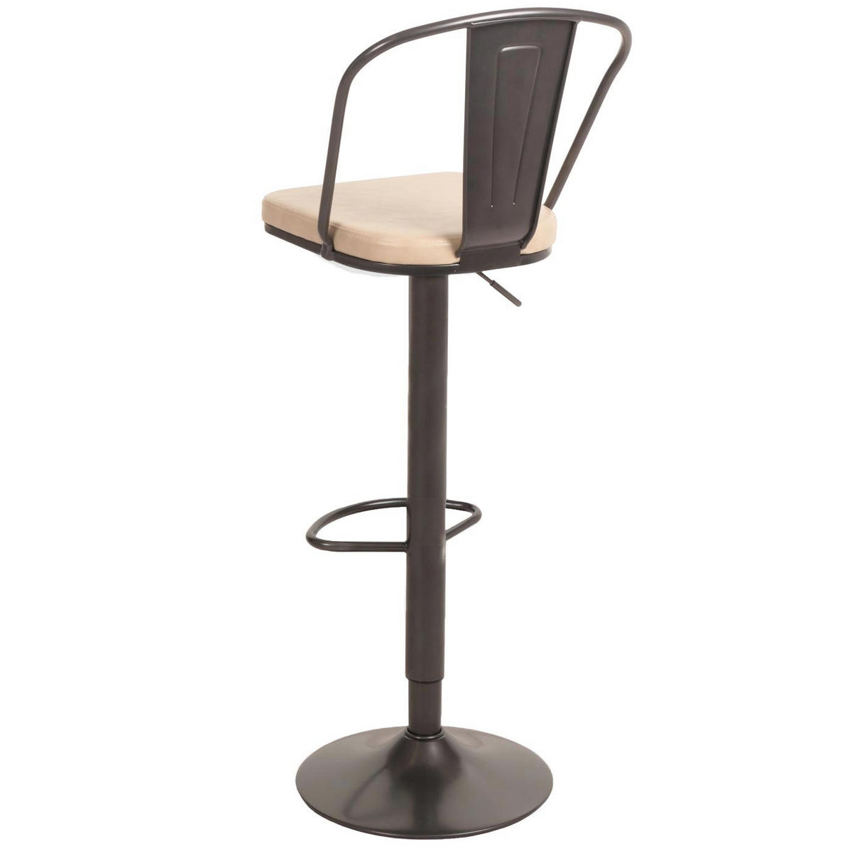 BARHOCKER H10A Schwarz, Beige 2er-Set - Beige/Schwarz, Textil (43/112/42cm) - MCW