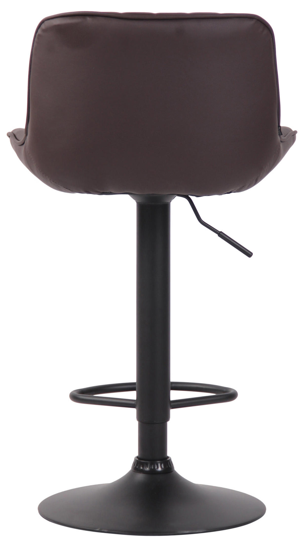 BARHOCKER 2er Set Lentos Kunstleder schwarz braun - Schwarz/Braun, Kunststoff/Metall (50/108/50cm) - TPFLiving
