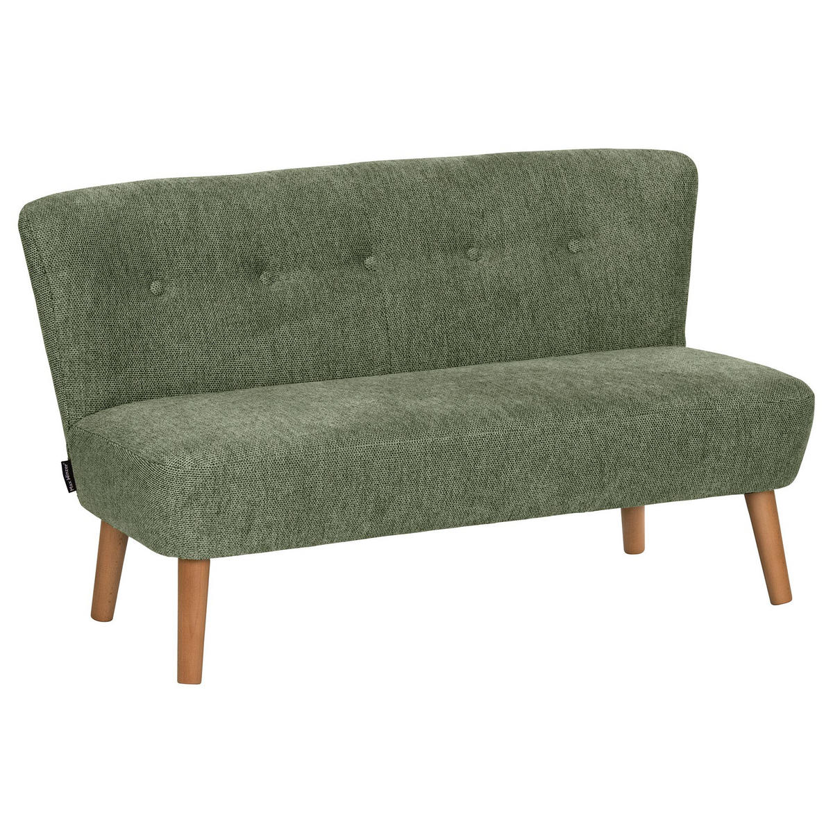 KINDERSOFA 2-Sitzer Katya Flachgewebe grün - Grün, Kunststoff (91/54/50cm) - 58aufmkessel