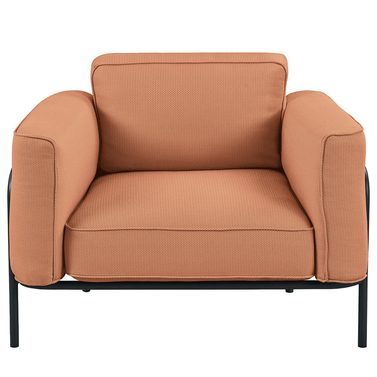 OUTDOOR-SESSEL - Rosa, Textil/Metall (100/76/88cm) - home24