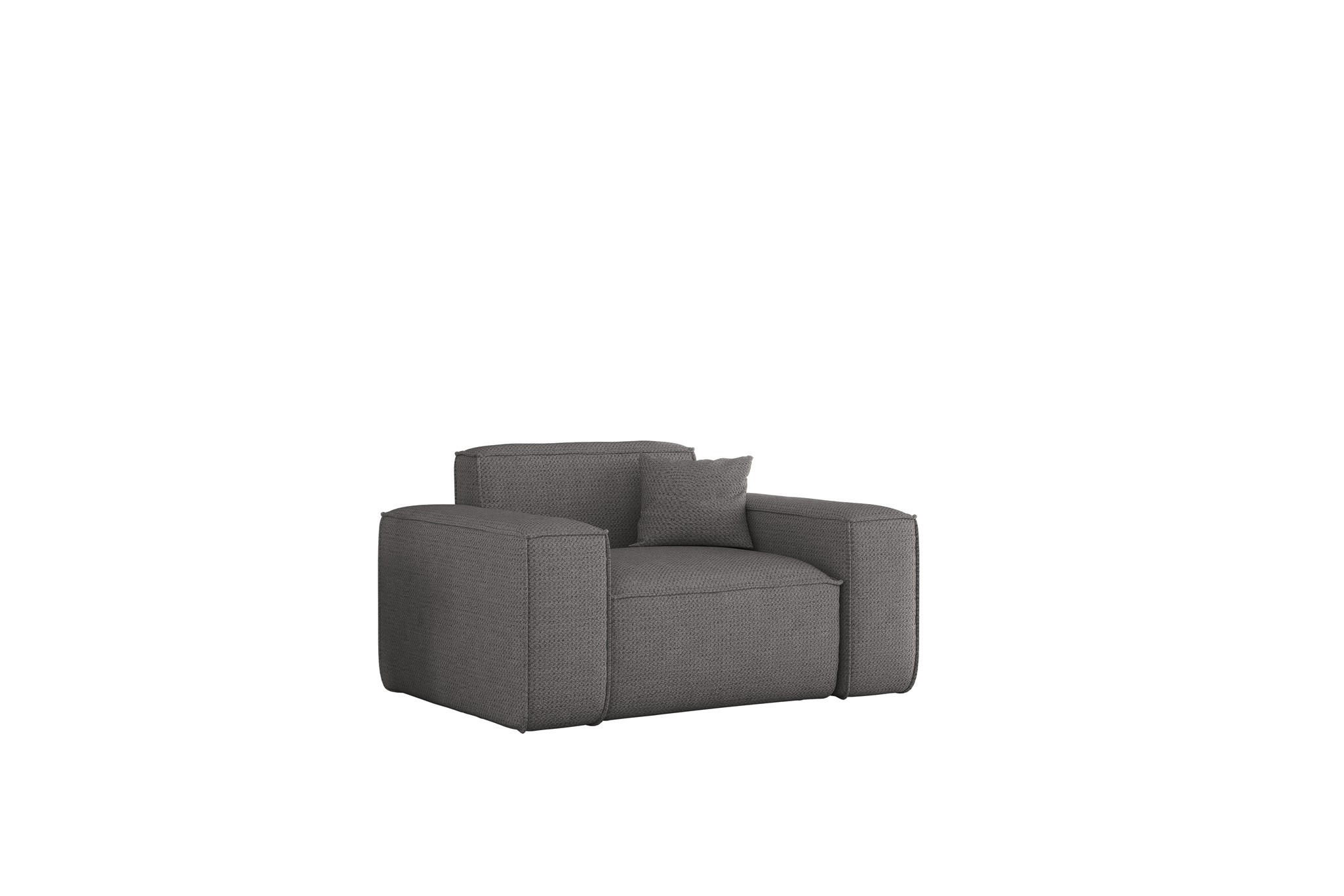 Fun Möbel Sessel Grau 121x73x90 cm