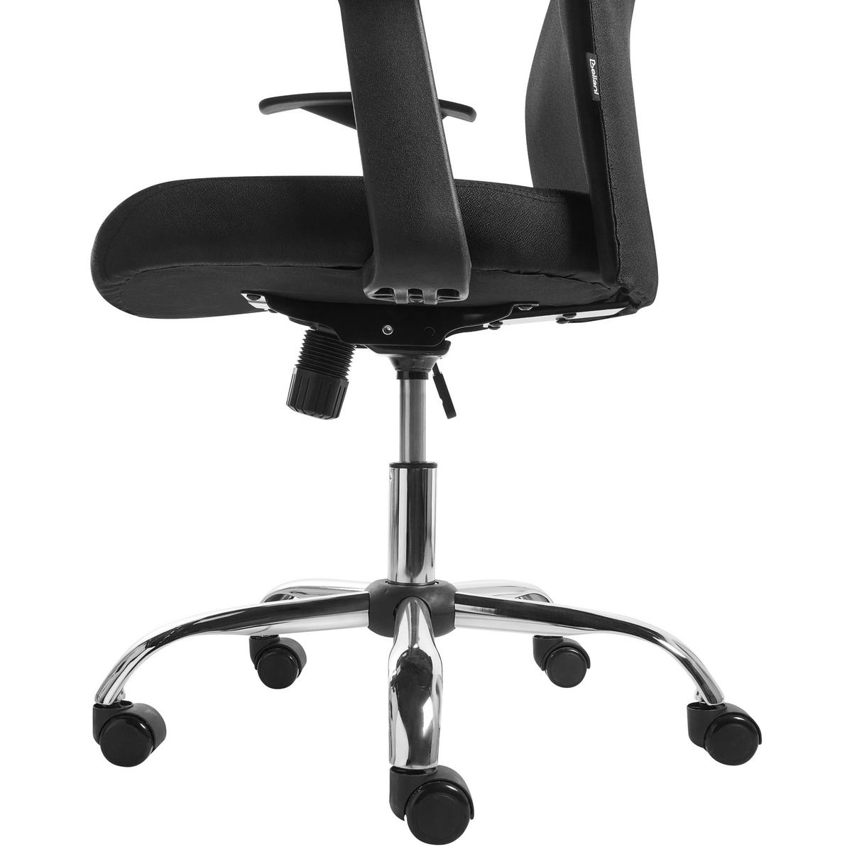 BÜROSTUHL Stoff Schwarz Zuno - Schwarz, Textil (60/103/60cm) - Beliani