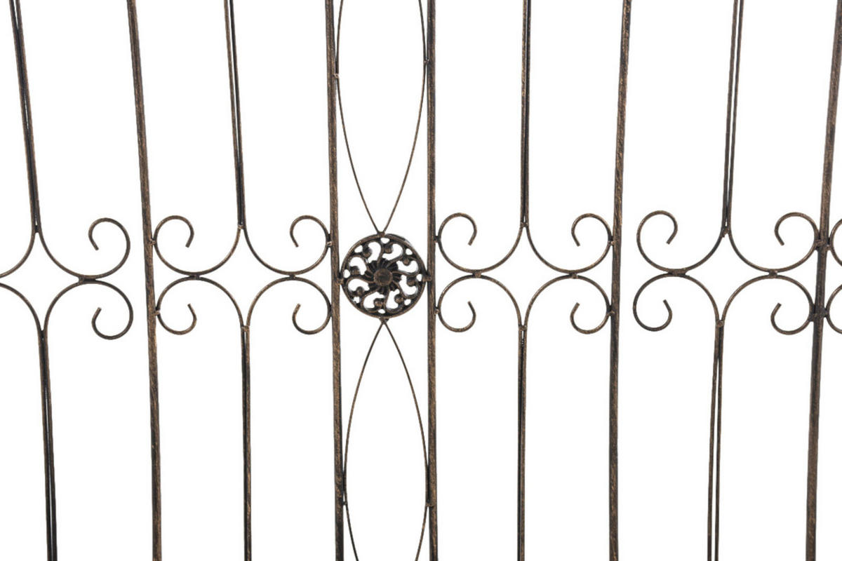 GARTENZAUN 4er Set Metall Bronze - Bronzefarben, Metall (124/116cm) - CLP