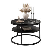 COUCHTISCH CIRI SLIM mit Regal Hochglanz - Schwarz, Holzwerkstoff (60/60/42cm) - Lookway