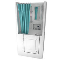 DUSCHE Whirlpool mit Tür S02D-WP-TH-B-L - Weiß, Glas/Kunststoff (100/78/205cm) - AcquaVapore by Sandra Jentho