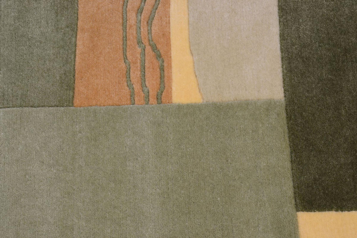 WOLLTEPPICH Avanti 40x60 cm - Olivgrün, Textil (40/60cm) - THEKO