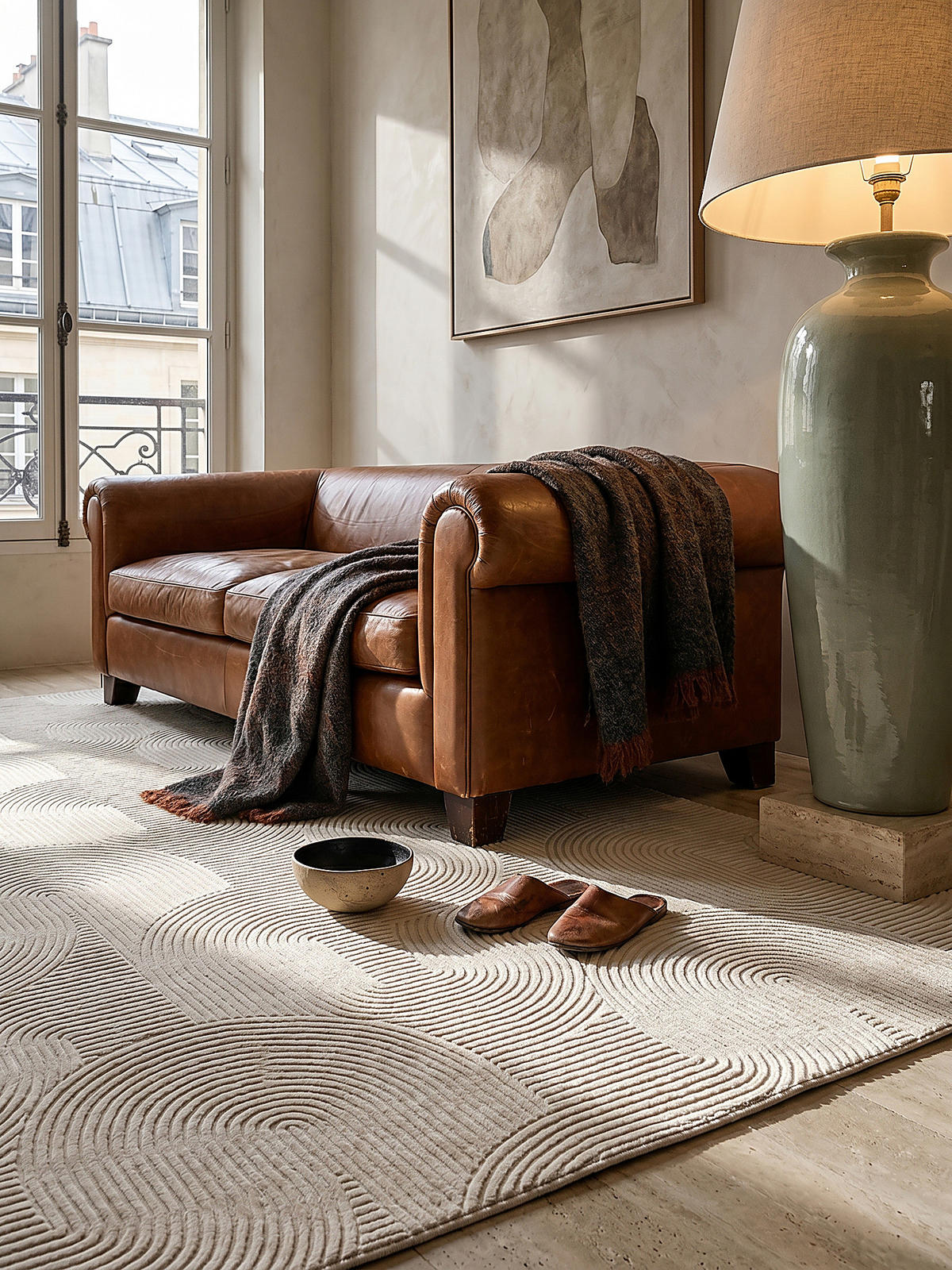 KURZFLORTEPPICH Antirutsch Geometrisch DALAR Polypropylen Creme 120 x 160 cm - Beige, Textil (120/160cm) - KADIMA DESIGN