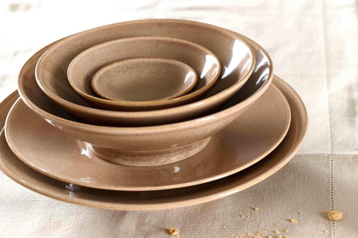 TAFELSERVICE Sahara Hellbraun 12er Set - Hellbraun, Keramik (1/1/1cm) - Ritzenhoff Breker