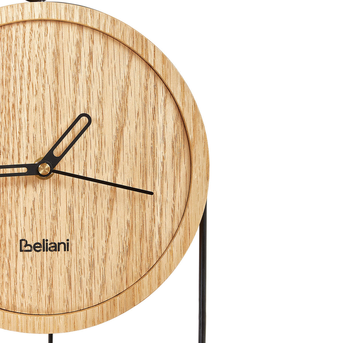 WANDUHR Heller Holzfarbton/Schwarz Sierre - Hellbraun/Schwarz, Holzwerkstoff (20/45/3cm) - Beliani