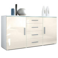 SIDEBOARD Verona Creme Hochglanz - Creme, Holzwerkstoff (139/72/35cm) - Vladon