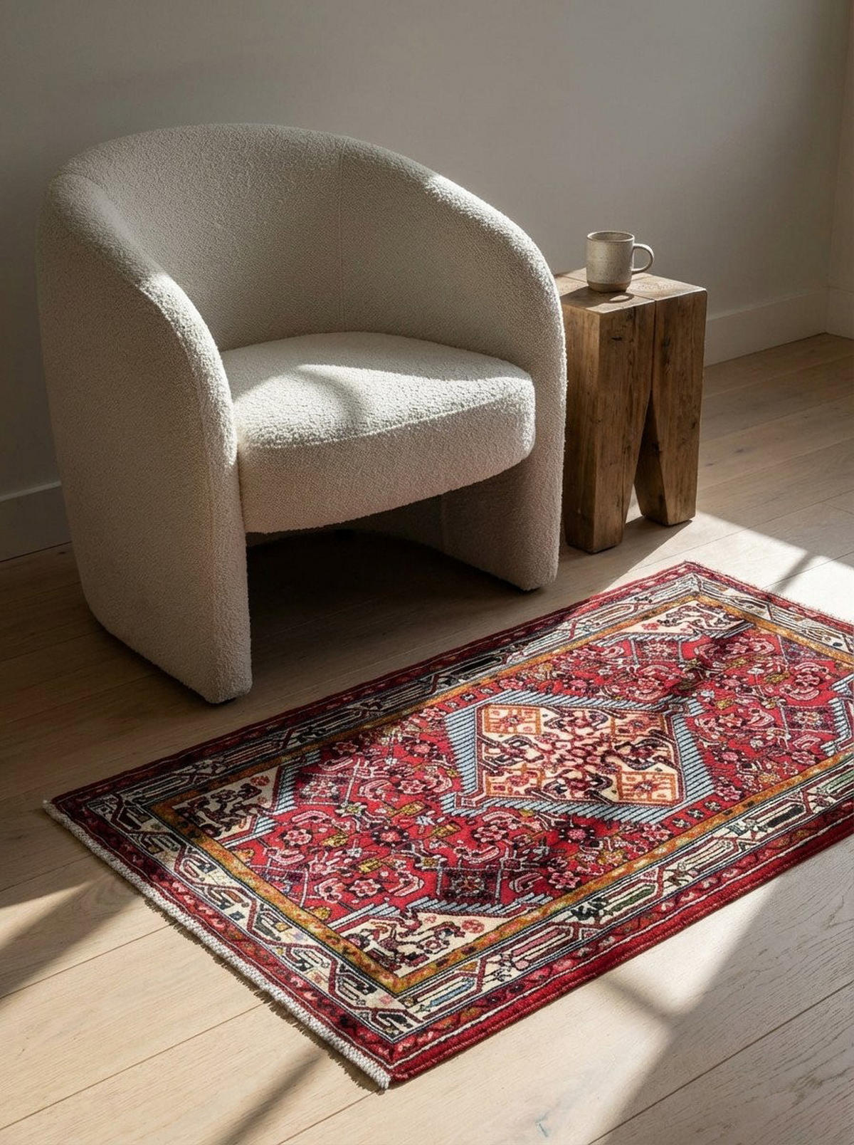 TEPPICH Assadabad Rot 118/73 cm Schurwolle - Rot, Textil (73/118cm) - Looma