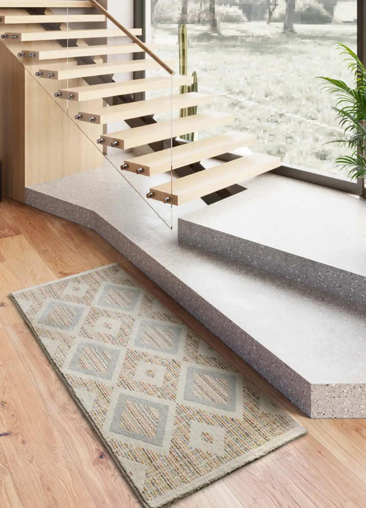 WEBTEPPICH Mehrfarbig Siroco 80/200 cm - Beige/Multicolor, Naturmaterialien/Textil (80/200cm) - Atticgo