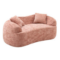 2-SITZER-SOFA gebogen, mit Armlehnen und Federkernpolsterung, sofort einsatzbereit, Pink - Rosa, Kunststoff (87/70/170cm) - Redom