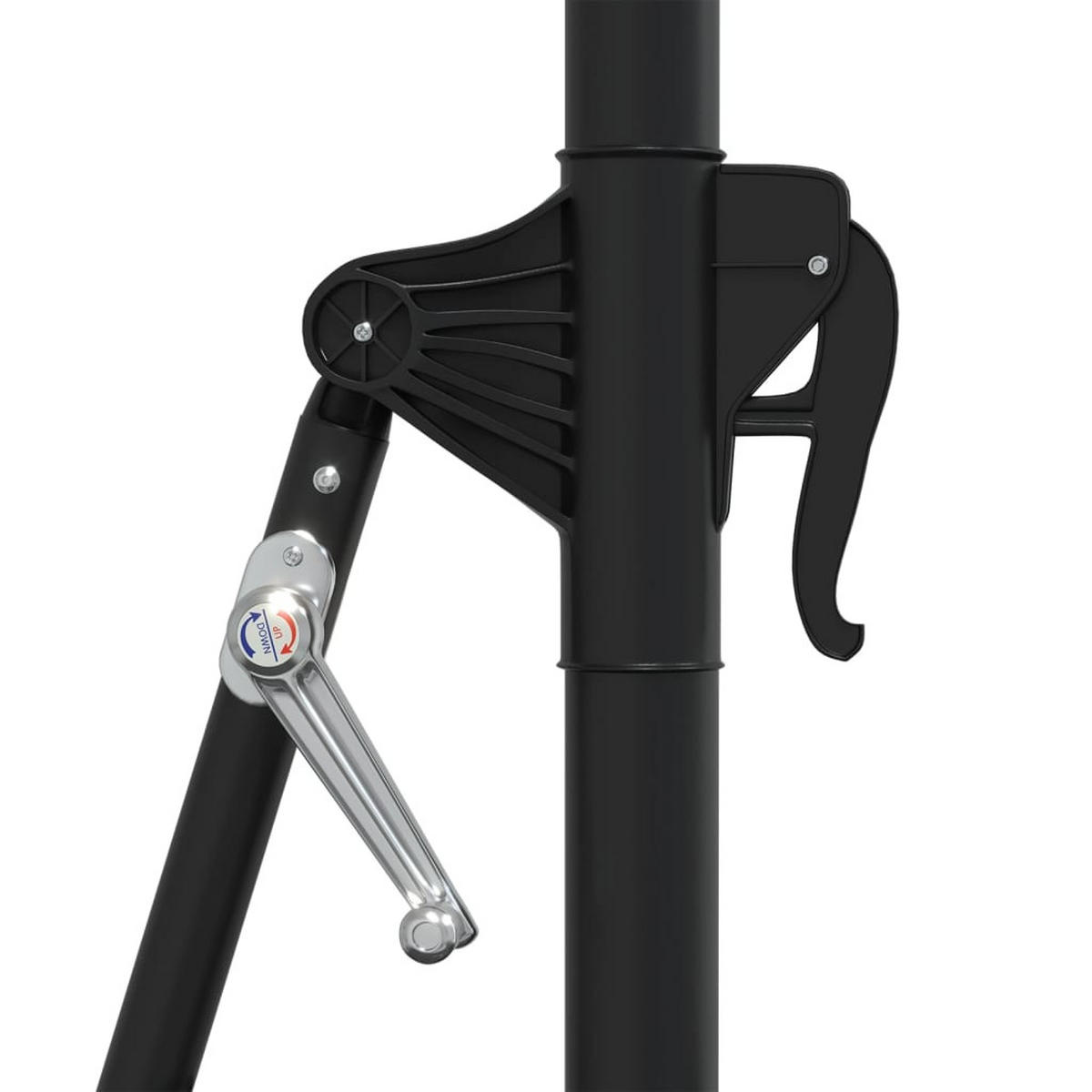 SONNENSCHIRM Zur Wandmontage Mit Metall-Mast 300 Cm Anthrazit - Anthrazit, Textil (300/300cm) - vidaXL