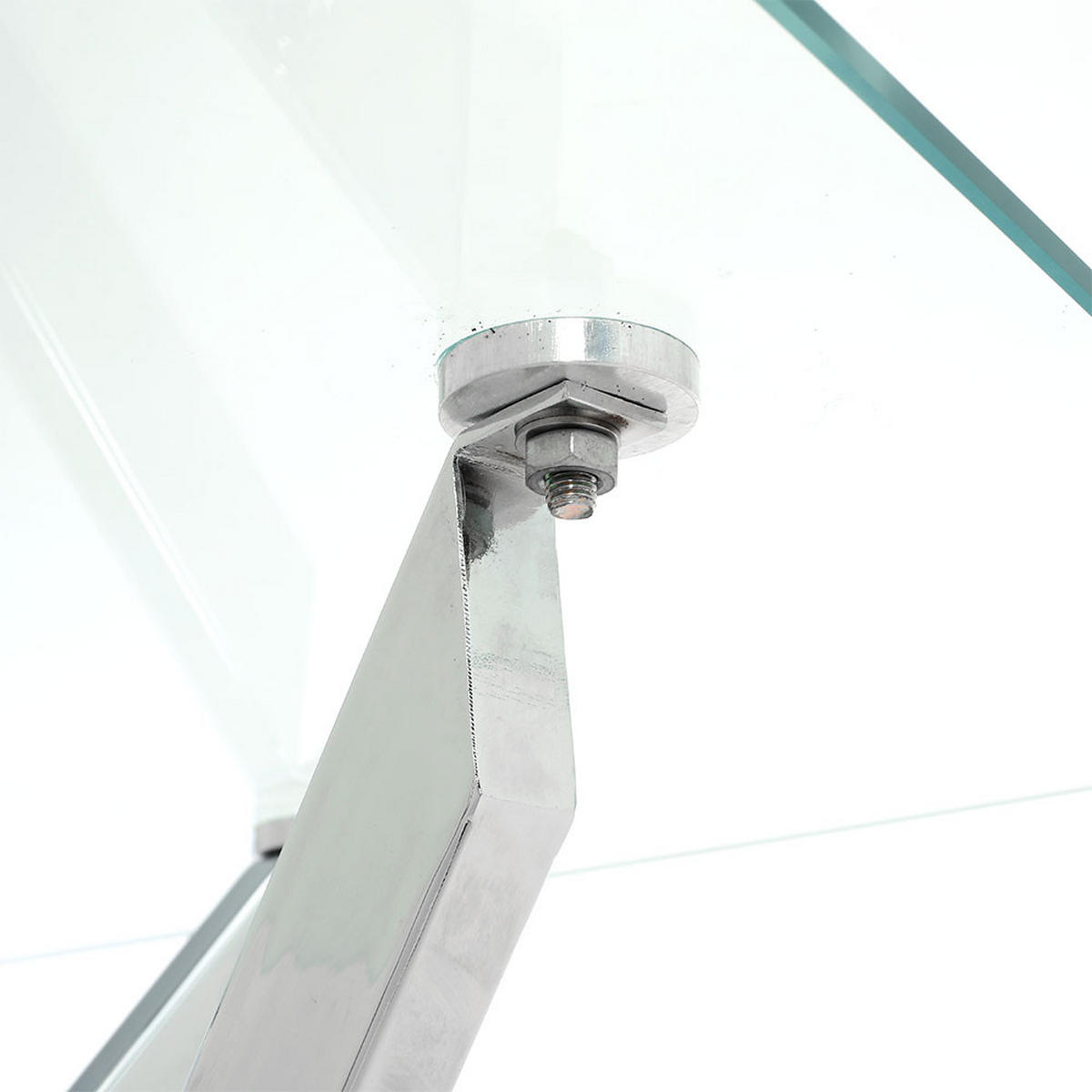 BEISTELLTISCH 55/55/55 cm Quadratisch Gehärtetes-Glas Metallgestell - Chromfarben/Transparent, Glas/Metall (55/55/55cm) - Livingandhome