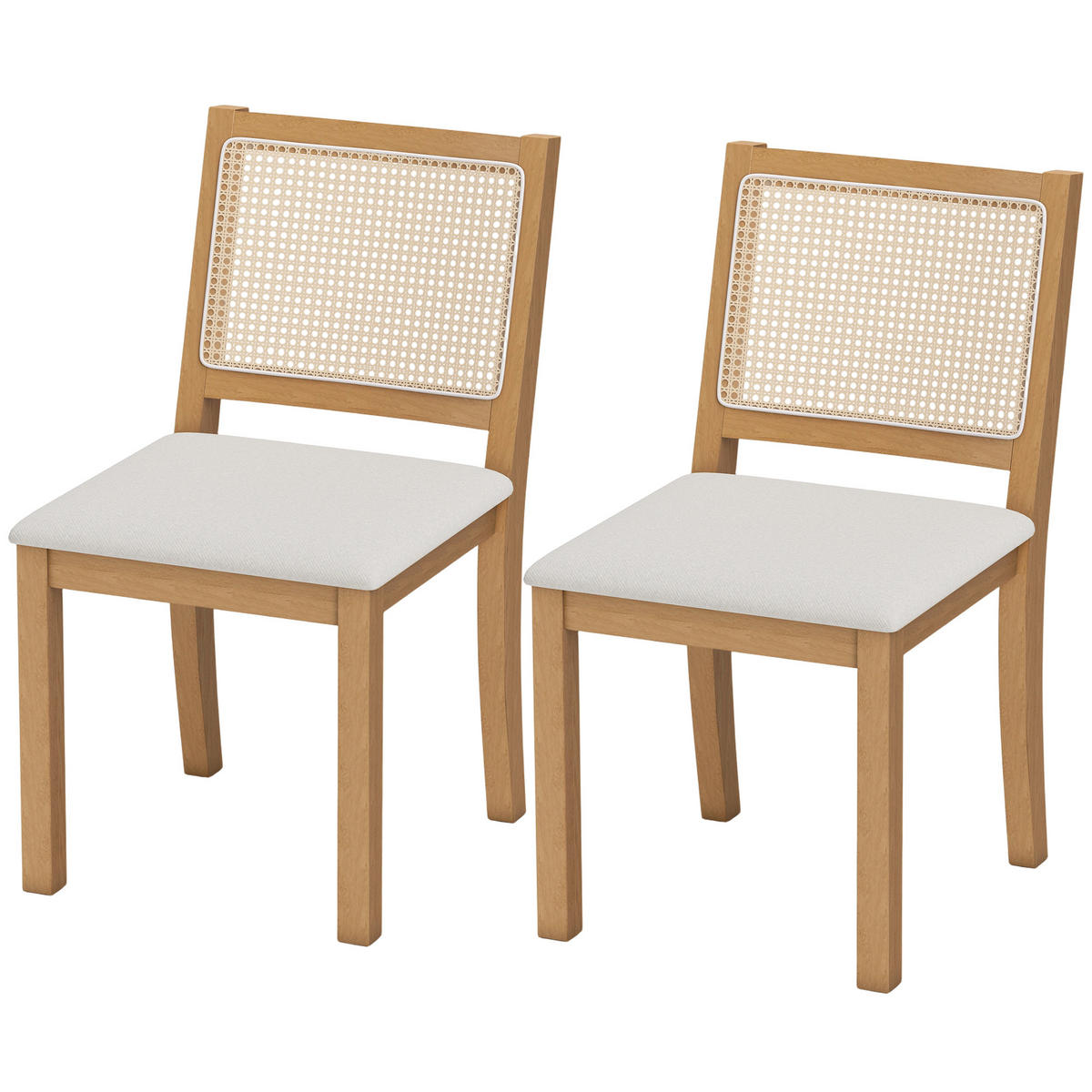 STÜHLE Creme 2 Stück - Creme, Holzwerkstoff (47/85/56cm) - GiPP