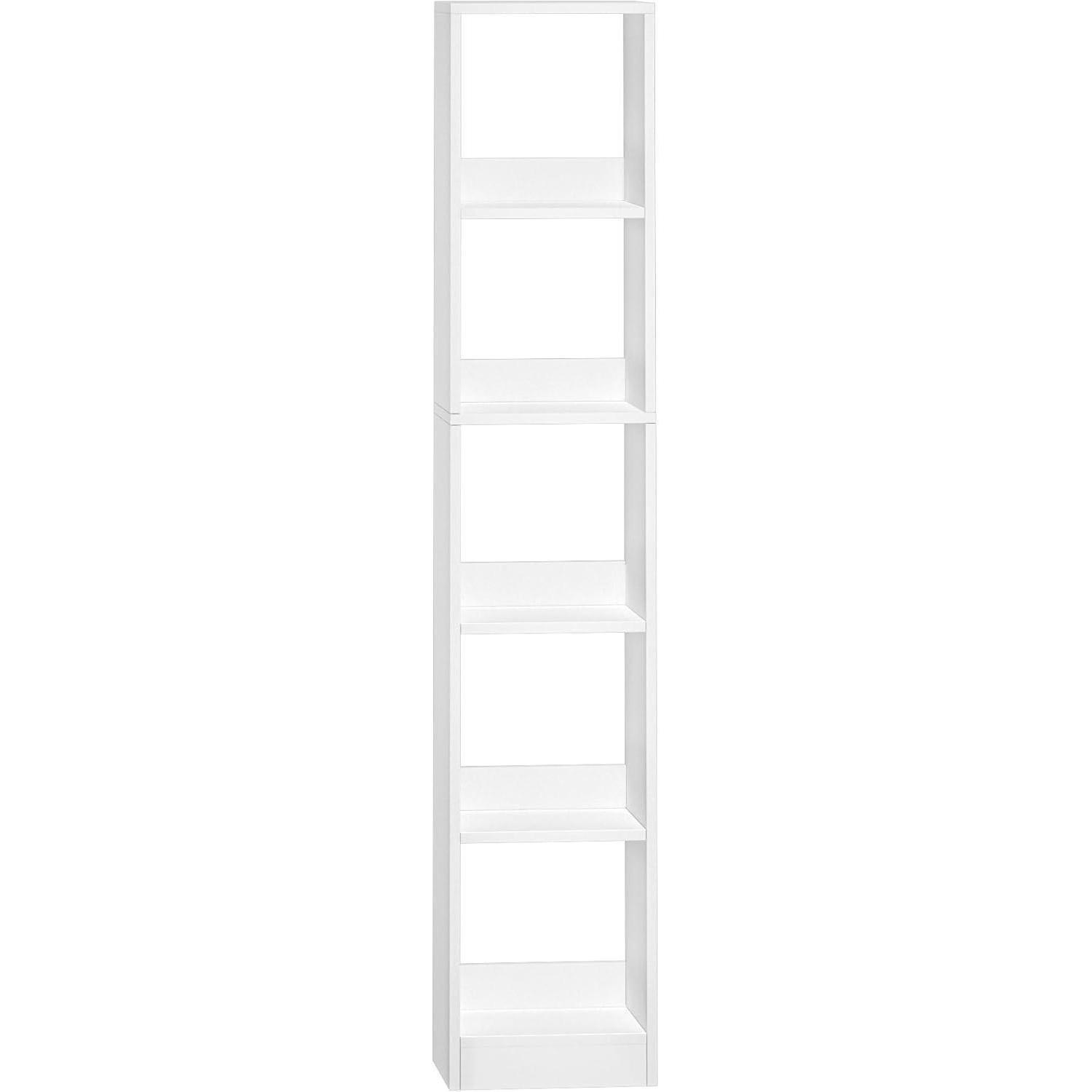 BÜCHERREGAL 5-stöckig Weiß 24 x 30 x 153,2 cm - Weiß, Holzwerkstoff (30/153.2/24cm)
