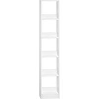 BÜCHERREGAL 5-stöckig Weiß 24 x 30 x 153,2 cm - Weiß, Holzwerkstoff (30/153.2/24cm)