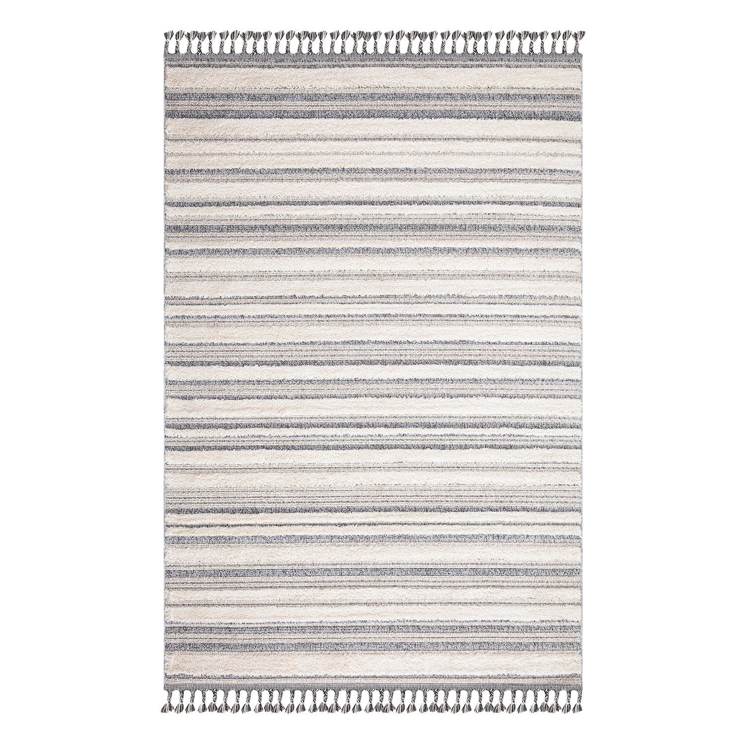 KURZFLOR-TEPPICH Valencia 807 Graublau/ Creme 200x290 cm - Blau/Creme, Textil (200/290cm) - carpet city