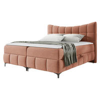 BOXBETT Nova - Schwarz/Rosa, Holz/Textil (120/200cm) - MIRJAN24